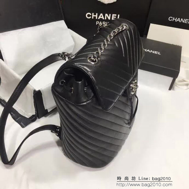 香奈兒CHANEL 原版複刻91122 V線背包Backpack 時尚雙肩包 DSC1331